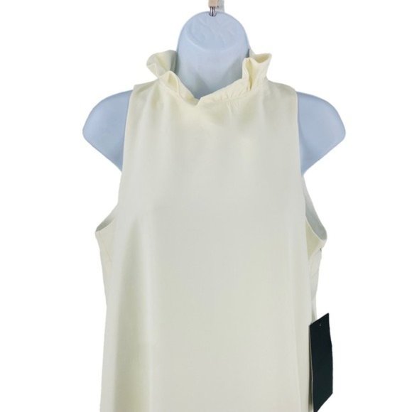 Tuckernuck Ivory Blythe Bow Ruffle Sleeveless Preppy Mini Dress Size L - Picture 5 of 12